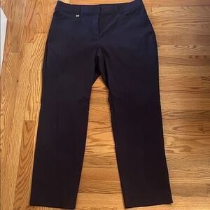 JM Collection Navy Straight-Leg Dress Pants